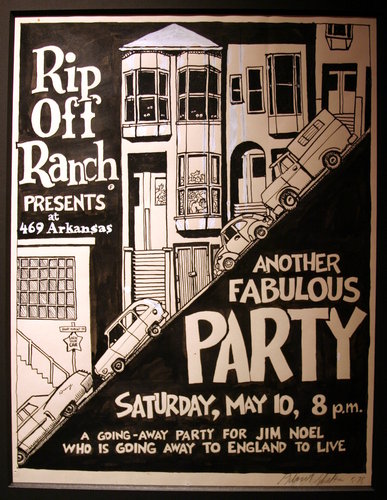 Gilbert Shelton SF Party Poster